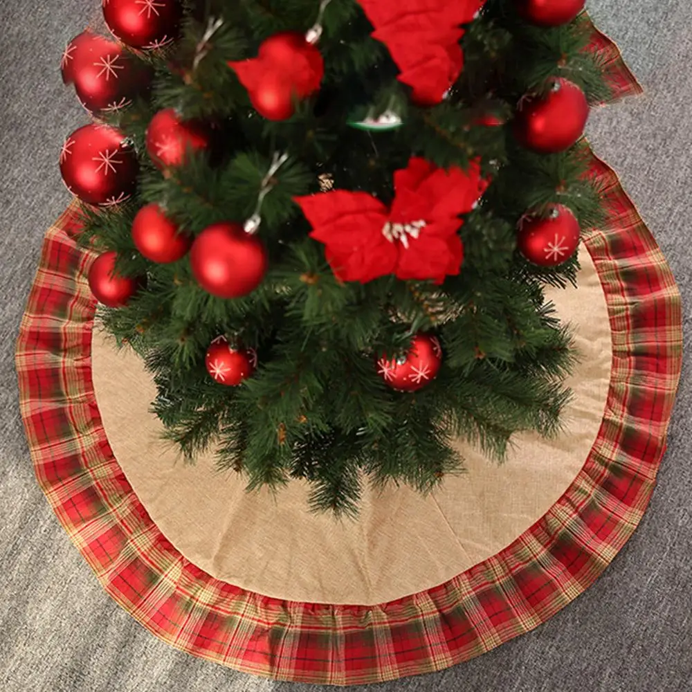 Рождественская елка юбка вечерние Navidad аксессуары рождественские украшения для дома Новогодний продукт 90 см 120 см 104 см - Цвет: D 120cm