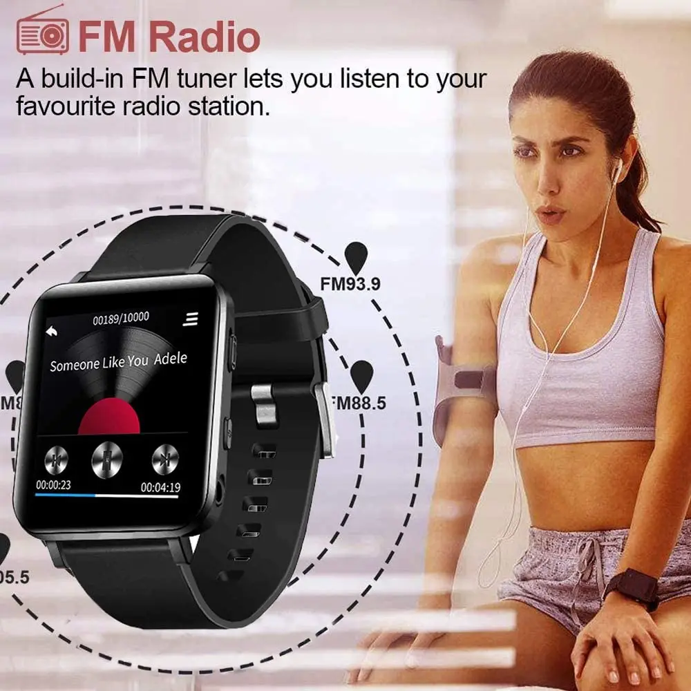 16GB Clip MP3 Player with Bluetooth Sports Watch