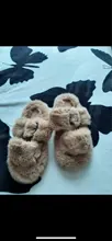Furry Shoes Winter Slippers Fuzzy Woman Platform Plush Fluffy Fashion Adjustable Indoor