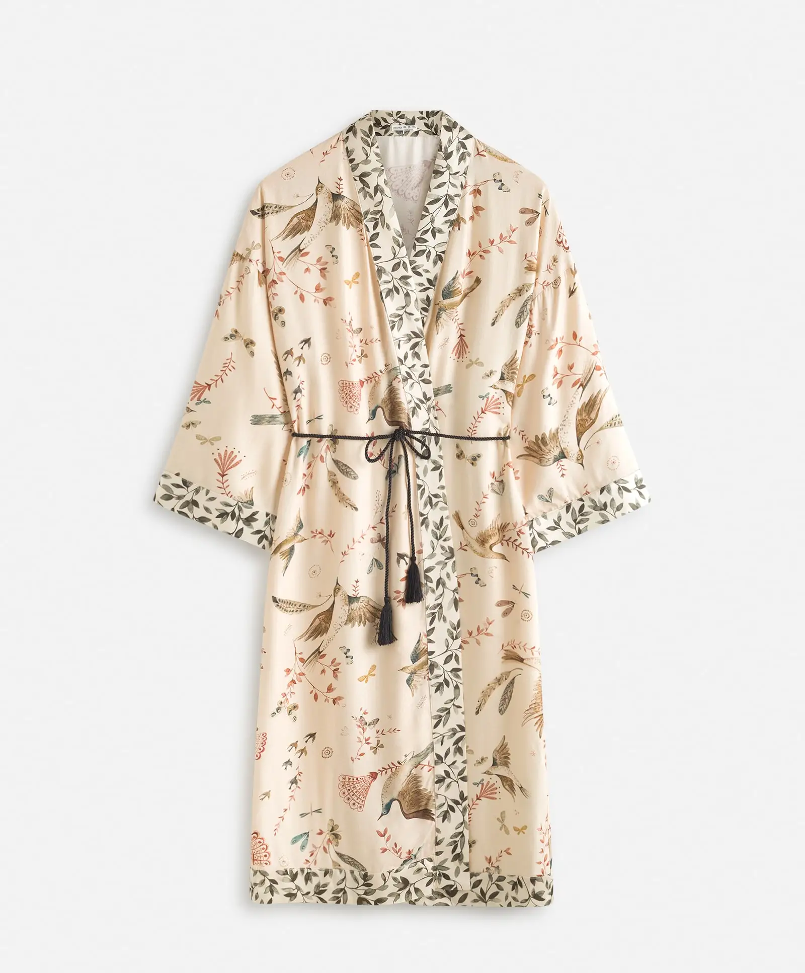 mujer pájaro estampado Housecoat|Batas| -