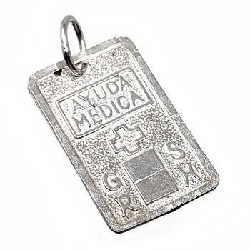 

Silver Plate 925 Sterling m cross 20mm. Blood group [AB5549GR] -Customizable-RECORDING INCLUDED IN THE PRICE