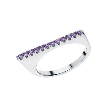 

Silver ring with cubic zirconia sunlight sample 925