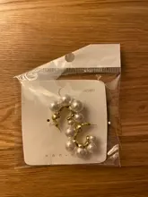 Pearl Earrings Celebrity Fashion Jewelry Wedding-Party Metal Elegant Woman Luxury 
