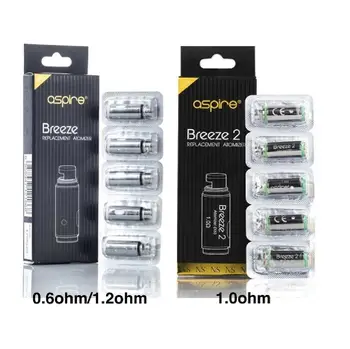 

RESISTENZA ASPIRE BREEZE 1 BREEZE 2 0,6 1,00 1,2 ohm 5 COILS ORIGINALE BOBINA