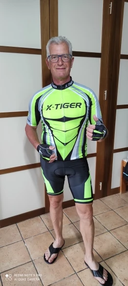 Summer Comfortable Men's Polyester Cycling Clothing Set photo review