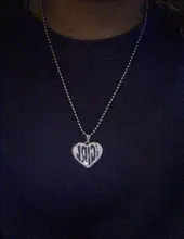 IGIRL-collar de cadena de acero inoxidable con forma de corazón para mujer, Gargantilla con letras, estilo Punk