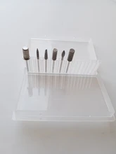 Caja de almacenamiento de plástico con 20 ranuras para broca de uñas, contenedor de cortadores para manicura, accesorios para uñas, herramienta artística