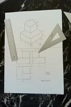 Tienda de aluminio Regla 4 unids/set geometría de Metal matemáticas compás de dibujo y los gobernantes de matemática para la escuela 79532