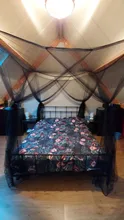 Mosquito-Net Bed-Canopy Size-Bedding Black Double-Four-Corner White Zerodis for Full-Queen-King