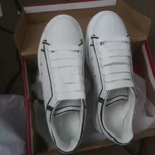 McQueen-zapatos de pizarra para parejas, calzado deportivo informal, versátil, con Velcro, para chica