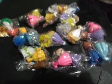 24 unids/set 5-8cm de princesa de Disney juguetes Snow White Sofía Belle Cenicienta Alice Anna dormir belleza vestido cambiante regalo