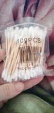 100 unids/bolsa de doble cabeza desechable de algodón de maquillaje hisopo de algodón suave brotes médicos palos de madera nariz y orejas Herramientas de limpieza Cotonete
