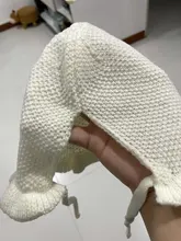 Caps Kids Hats Knitting Newborn-Baby Warmer Spring Unisex Yarn Lotus-Leaf Wool-Ear Handmade