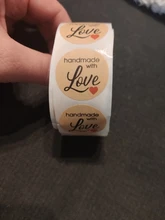 Pegatinas de papel Kraft Natural hechas a mano para embalaje, sello de Gracias pegatina, papelería, 500 Uds.