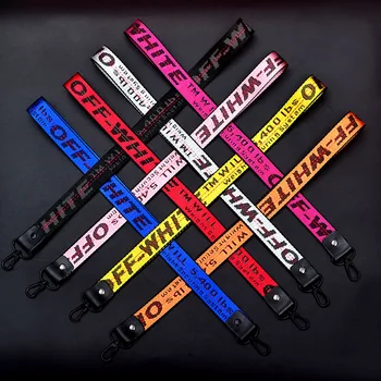 

Off White Ribbon Keychain Women Phone Case Wallet Key Chain Porte Clef For Bag Key ring Llaveros Mujer Sleutelhanger Chaveiro