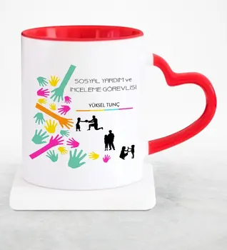 

Personalized Professional Social Assistance and Review Expert Red Heart Mug Cup
