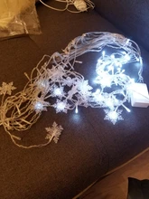 Led-String-Lights Christmas-Snowflakes Holiday Party Waterproof Connectable Wave