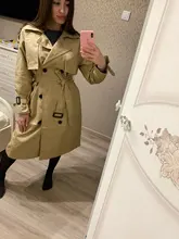 Gabardinas largas de estilo ruso para Mujer, Abrigos cortavientos holgado de algodón de gran tamaño de alta calidad