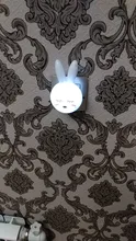 Led-Night-Light Bedside-Lamp Gifts Us-Plug Wall Bedroom Rabbit Cartoon Baby/children