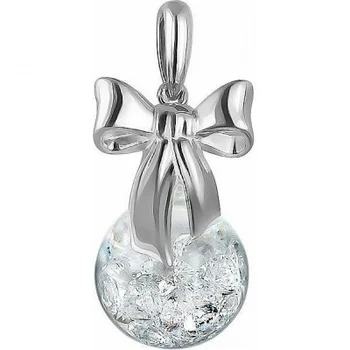

Esthete pendant bow with floating cubic zirconia