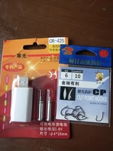 Batería recargable de doble agujero CR425, 1 USB + 2 unidades, multidispositivos, cargador de flotador de pesca electrónico, 2021