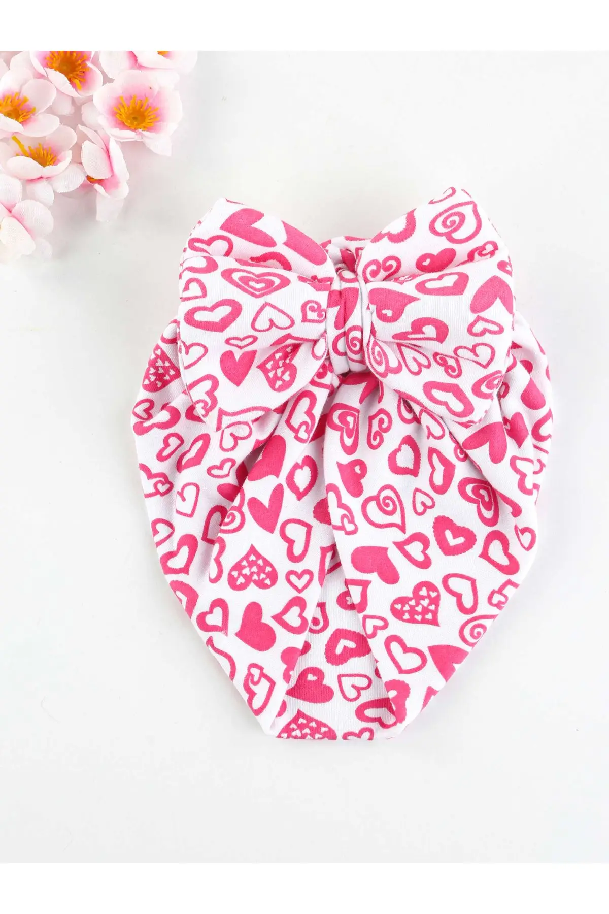 

Fuchsia Bow Girl Baby Bathing Cap
