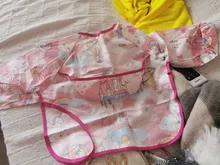 Baberos Bandana para bebé, bonitos Baberos de dibujos animados coloridos, impermeables, para comer, dibujo de manga larga, delantal, babero de autoalimentación para bebé
