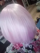 DIFEI peluca sintética bob corto pelo lacio con trimable flequillo Rosa rojo azul peluca cosplay púrpura para pelucas de pelo corto para mujeres