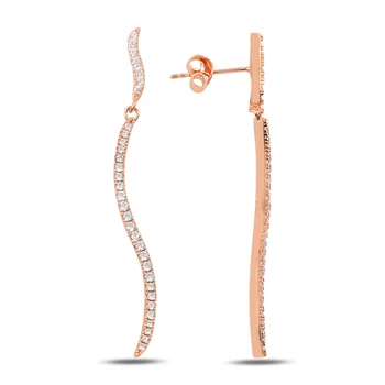 

KUTAYDAN Zircon Earrings 925 Sterling Silver