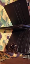 Cartera de piel auténtica para hombre, billetera, billetera, Estilo vintage, Cocodrilo, Alligato, portemonne