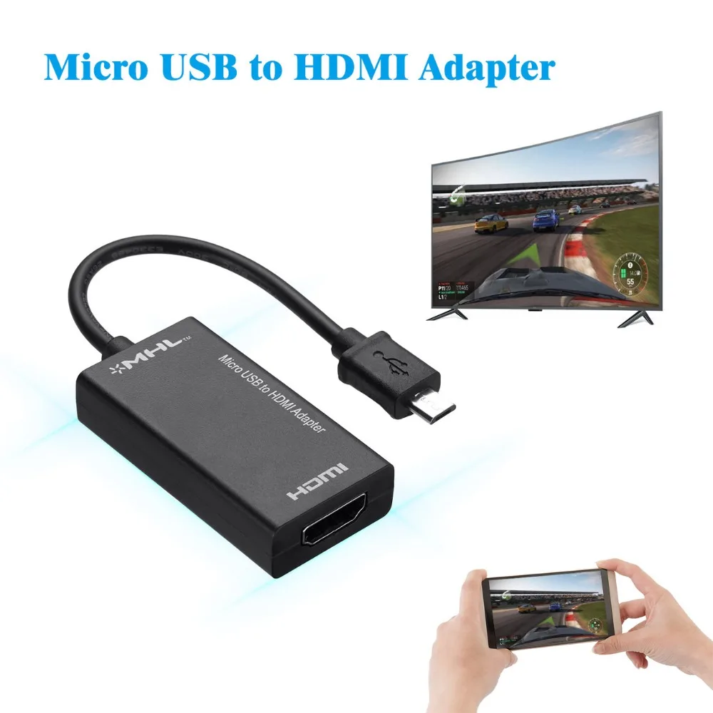 Микро USB 2,0 к HDMI кабель адаптер для samsung Galaxy для HUAWEI смартфон Android планшет ТВ MHL OTG адаптер