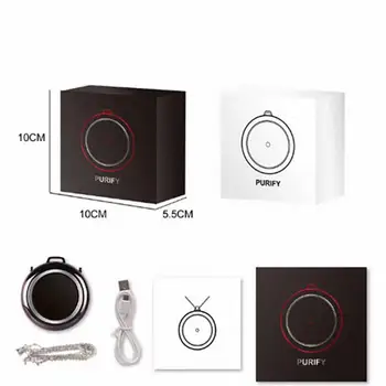 

Portable Car Home Negative Ion Air Purifier Necklace Personal Mini Wearable Generator Sanitize Quiet Operation
