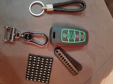 Cuero Luminoso de llave de coche para gran pared Haval Coupe H7 H8 H9 GMW H6, cubierta pequeña a rayas de Color, carcasa del mando a distancia, llavero