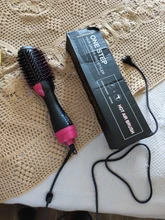 Secador de pelo 2 en 1 de un paso, voluminizador, cepillo de aire caliente, Alisador, rizador, cepillo para usar con secador de cabello