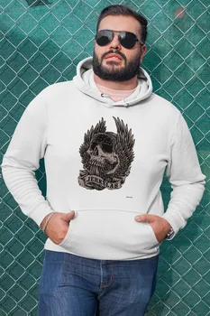 

Angemiel Wear Jerkslab Skull And Crossbones White Men 'S Hooded Sweatshirt