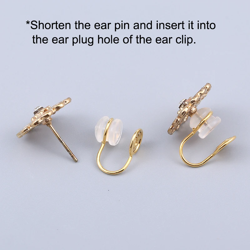 Women's Silicone Mosquito Coil Without Ear Hole Clip Ear Clip Accessories Converter for DIY Earrings