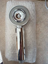 Cabezal de ducha de doble cara, regadera de doble función, ahorro de agua, redondo, ABS, cromado, de mano de alta presión