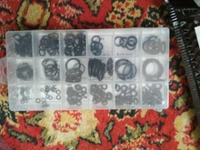 Juntas tóricas de goma para juntas tóricas, sellos de arandela, surtido de estanqueidad, caja de plástico con juego de diferentes tamaños, 225 Uds.