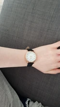 Relojes de pulsera de piel y cuarzo Reloj Blanco para mujer, de marca Ulzzang, con esfera de números sencilla, 2020