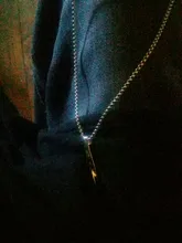 2021 nueva moda rectángulo negro colgante, collar de los hombres de moda Simple cadena de acero inoxidable collar de hombre joyería, regalo