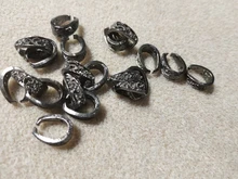 20 piezas 14x10mm estilo barroco colgante Pinch Bail broches collar ganchos Clips conector DIY accesorios de joyería accesorios 6 colores