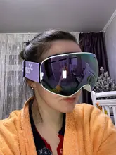 COPOZZ-Gafas de esquí profesionales para hombre y mujer, lentes de doble capa antiniebla, UV400, esquí grande, Snowboard, gafas de nieve