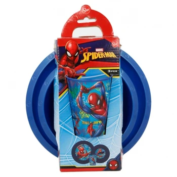 

EASY SET 3 PCS. (DISH, BOWL AND CUP 260 ML) IN CASE SPIDERMAN GRAFFITI