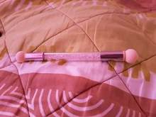 1 pincel de decoración de uñas con degradado, bolígrafo de dibujo de pintura con 4 cabezales de esponja de repuesto, herramienta de manicura con mango de diamante de imitación de doble extremo NB14 #