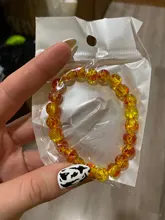 1 unids/set de abalorios de cera de abeja amarilla, cuentas de amberos, pulsera elástica con cuentas, regalo de joyería Unisex
