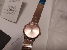 La Rosa Oro 1 Set pulsera reloj del cuarzo de Japón creativo diseño impermeable de malla de acero inoxidable relojes reloj femenino