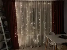 3MX3M LED Curtain Garland on The Window USB String Lights Fairy Festoon Remote Control