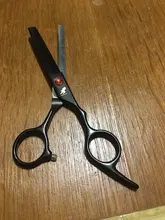 Tijeras profesionales para peluquería, color negro, 6,0 pulgadas, corte grande, Japón, 440C