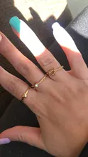Docona-Conjunto de Anillos de perlas de cristal para mujer, Color dorado geométrico, corazón, dedo nudillo, joyería 2020