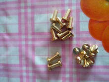 Tornillos de fijación de latón sólido para álbum de fotos, remaches de clavos para álbum de fotos, postes artesanales de cuero, cinturón, BILLETERA, tapa plana de 8mm, 10 Uds.